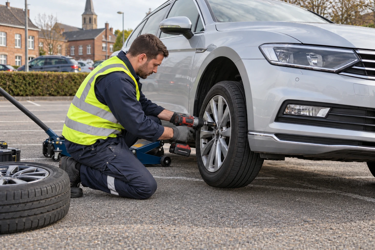 Assistance pour pneu crevé